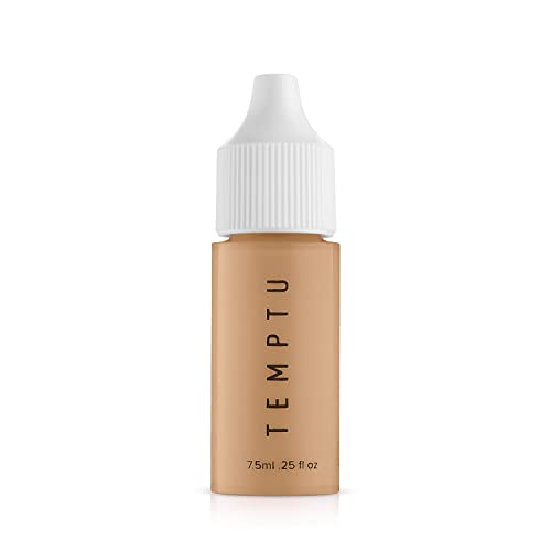 TEMPTU SilkSphere Airbrush Foundation: Long-Lasting Liquid Makeup, Medium to Full Coverage | 4-In-1 Formula Foundation, Primer, Concealer & Corrector | Luminous, Dewy Finish | 3.5N/W Buff | .25 Fl Oz