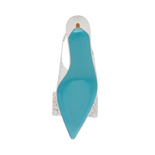 Betsey Johnson Womens Patti Embellished Vinyl Slingback Heels4