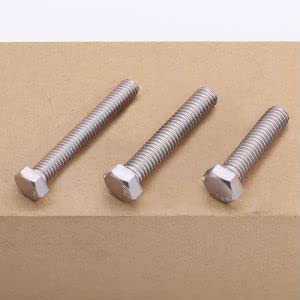 Image of 1 /4-20 x 3-1 /2 inch Hex Head Bolt Screw (3 /8 inch to 6 inch Available), 304 Stainless Steel 18 /8, Hexagon Head Bolt Screw, Fully Threaded, Coarse Thread, 10 pcs
