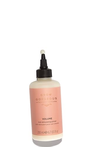 Grow Gorgeous Volume Root Stimulating Primer, 200ml - Wakes Up Hair Follicles and Lifts Roots - With Caffeine, Menthol, and Amino Acids - Vegan