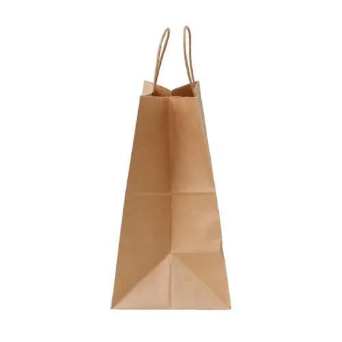 Sac en papier KRAFT avec poignée de cordon, sac à emporter, sac pour restaurant (50, 210 x 110 x (h) 270 mm)
