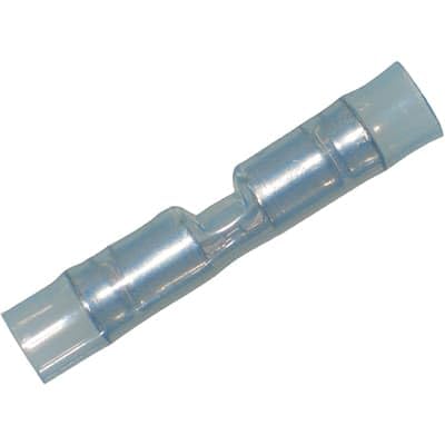 TE Connectivity/AMP Brand, 320562-50Pack, Butt Splice - Inline - Individual Openings - 2 Wire Entries - 14 to 16 AWG - Fully Insulated - Crimp Termination - Blue.