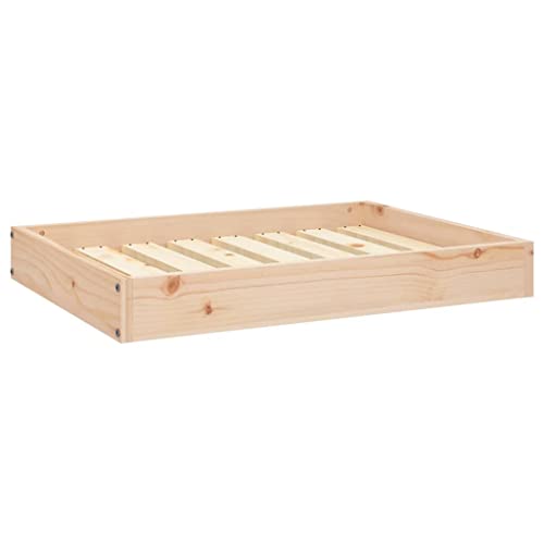 Lit pour Chien en Bois, Panier Canapé pour Chien Chat Animal de Compagnie 71,5x54x9 cm Bois de pin Solide
