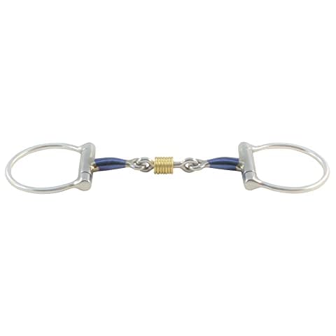 Filete APPALERO Western Snaffle doble roto con 7 rodillos de latón y Bocada Blue Sweet Iron 12,7 cm Cover
