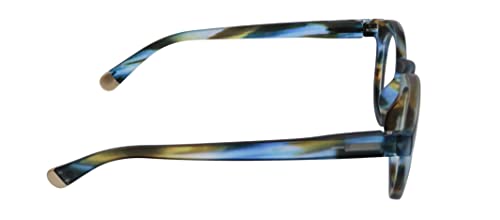 Peepers By Peeperspecs Women's Stardust Round Blue Light Blocking Reading Glasses, Multi Horn, 46 + 2 #TOP2