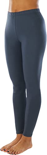Image of ToBeInStyle Women's Skinny Fit Cotton Full Length Leggings Tights - Regular and Plus Sizes