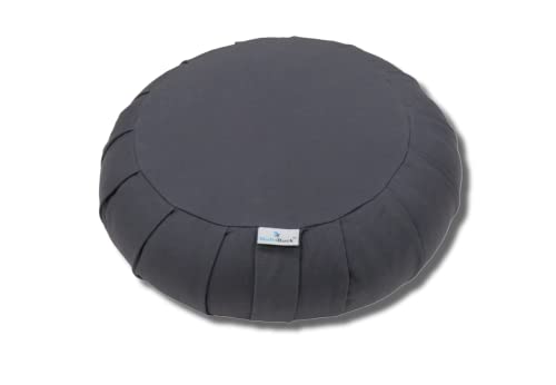 Image of Buckwheat ZAFU Meditation Cushion Filled with Buckwheat Hulls (Grey)