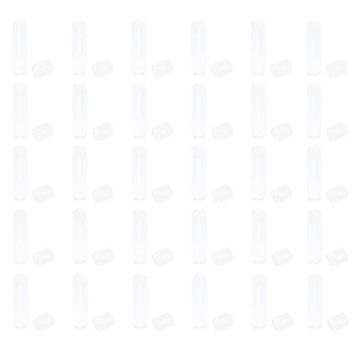 HEALEEP 50 Tubos Vacíos para Pintalabios de Plástico Transparentes 5g, Contenedores Portátiles para Brillo Labial Diy, Envases Rellenable para Bálsamo Labial, Ideales para Viaje
