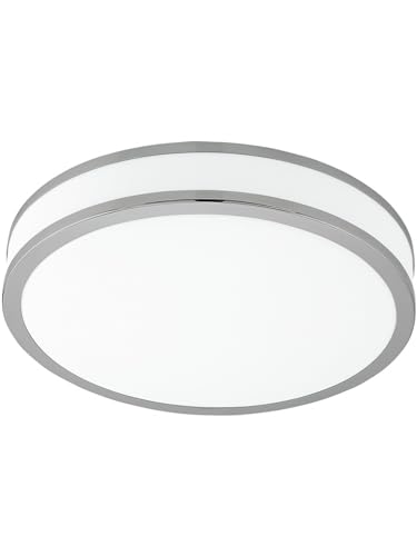 Plafonnier LED moderne blanc et chromé GL0948 de plafond