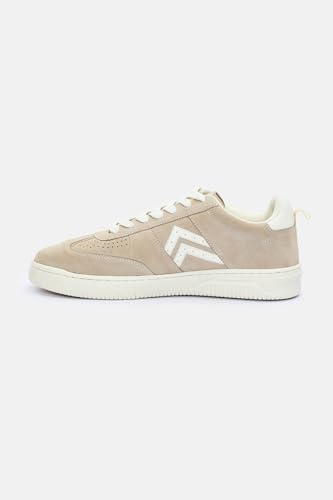 Image of SNITCH Men's Sneakers | Premium Leather Suede Upper & Durable TPR Outsole | Soft Padded Collar & Chevron Detailing | Lightweight Casual Sneakers