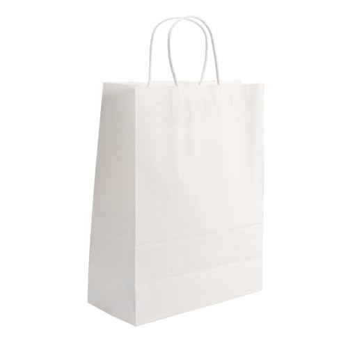 Sacs cadeaux papier kraft avec poignées emballage blanc VALICLUD pour anniversaires