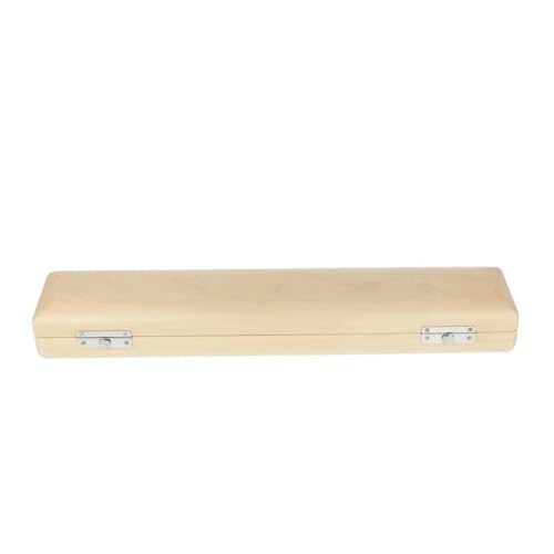 SNRTKA Flute Case Wooden Flute Case 17 Holes Beige Color Musical Instrument Parts Box Flute Case for Flute