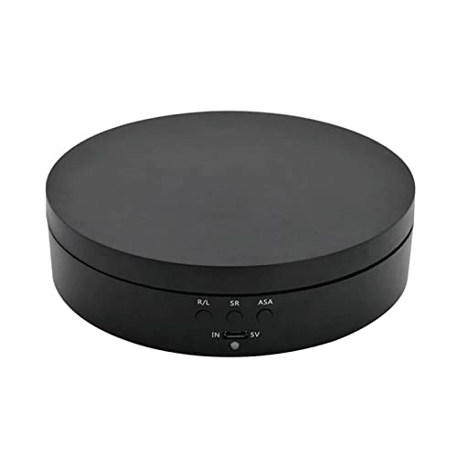 JASOLYI 360 Rotating Display Stand Automatic Mute Rotating Turntable 13.8cm Angle and Direction Adjustable Turntable for Theme Exhibition Window Display Product Display(black matte)