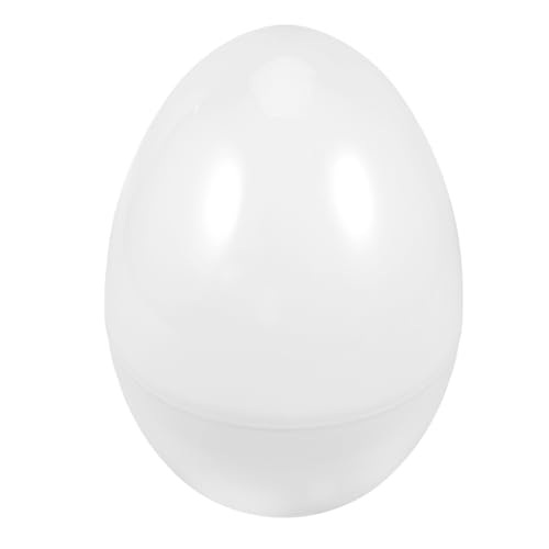 LOGOFUN Large Fillable Easter Eggs Refillable Egg Shape Storage Ornament for DIY Candy Festive Celebration Party Supply - White 30x20cm