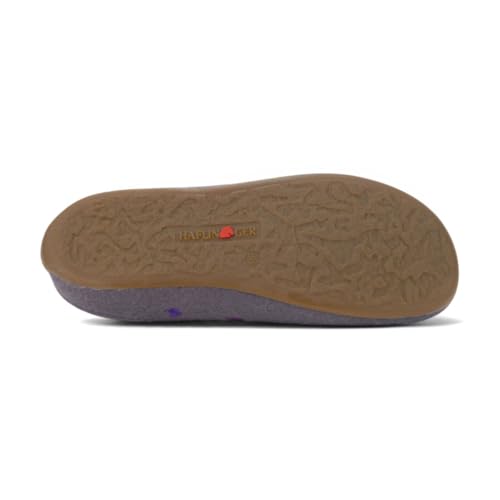 Image of HAFLINGER Fafalline Wool Felt Butterfly Motif Womens Slip On Mule Slippers Unisex