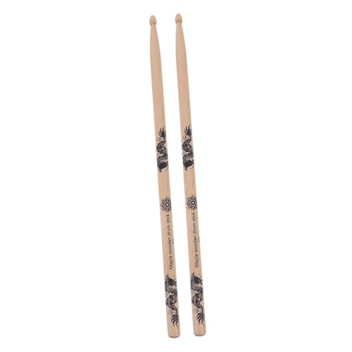 Abaodam 2Pcs Baquetas de Madera para Batería Diseño Ligero para Principiantes Color Multi miniatura 1