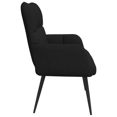 Canapé 2 places en tissu noir au design moderne et épuré