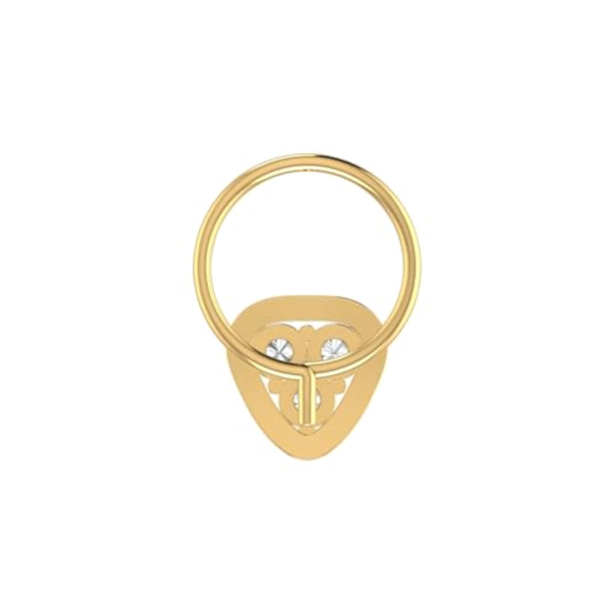 Women's 9K BIS Hallmarked Yellow Gold Stud Nosering