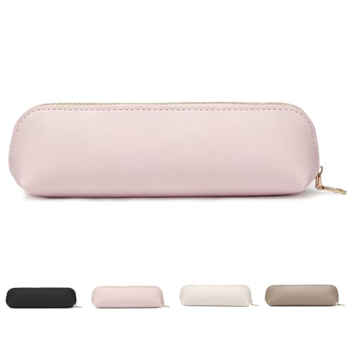 VIDSTW Trousse Cuir PU Trousse Ecole 18,5 × 6 × 5,5 cm (Rose)