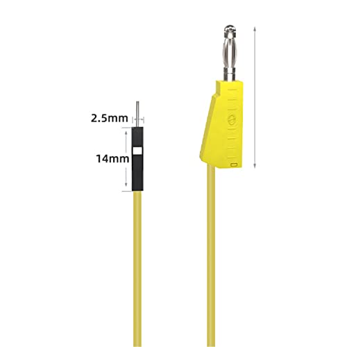 Image of Banana Plug Jumper Wires 10Pcs, Stackable Silicone Test Leads | Breadboard & Electrical Testing | Flexible & Colorful Cables | DIY Electronics