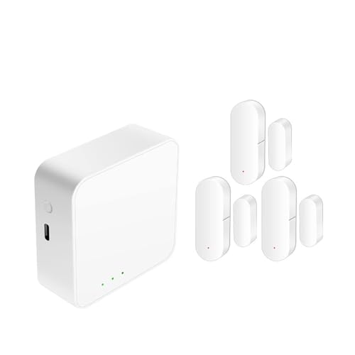 DIY-Alarmsystem für die Sicherheit zu Hause, Tuya Zigbee Smart Home Alarm System Tür offener Sensor Hub Smart Life APP. Drahtlose Fernwerke. HeiDIY-Einbruchalarm-Set(B 15000MAH)