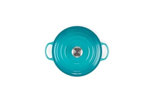 Le Creuset Signature La Marmite aus Gusseisen, Ø 26 cm, Für alle Herdarten und Induktion geeignet, Volumen: 4,1 l, 4,255 kg, Karibik… – Ansicht 4