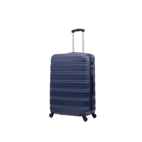Luggage Set 3 Piece, Suitcases, 20", 24", 28" Family Size Carry-On, Combination Lock, Textured Finish, Aluminum Telescopic Handle, ABS Hard Shell Luggage, Blue4