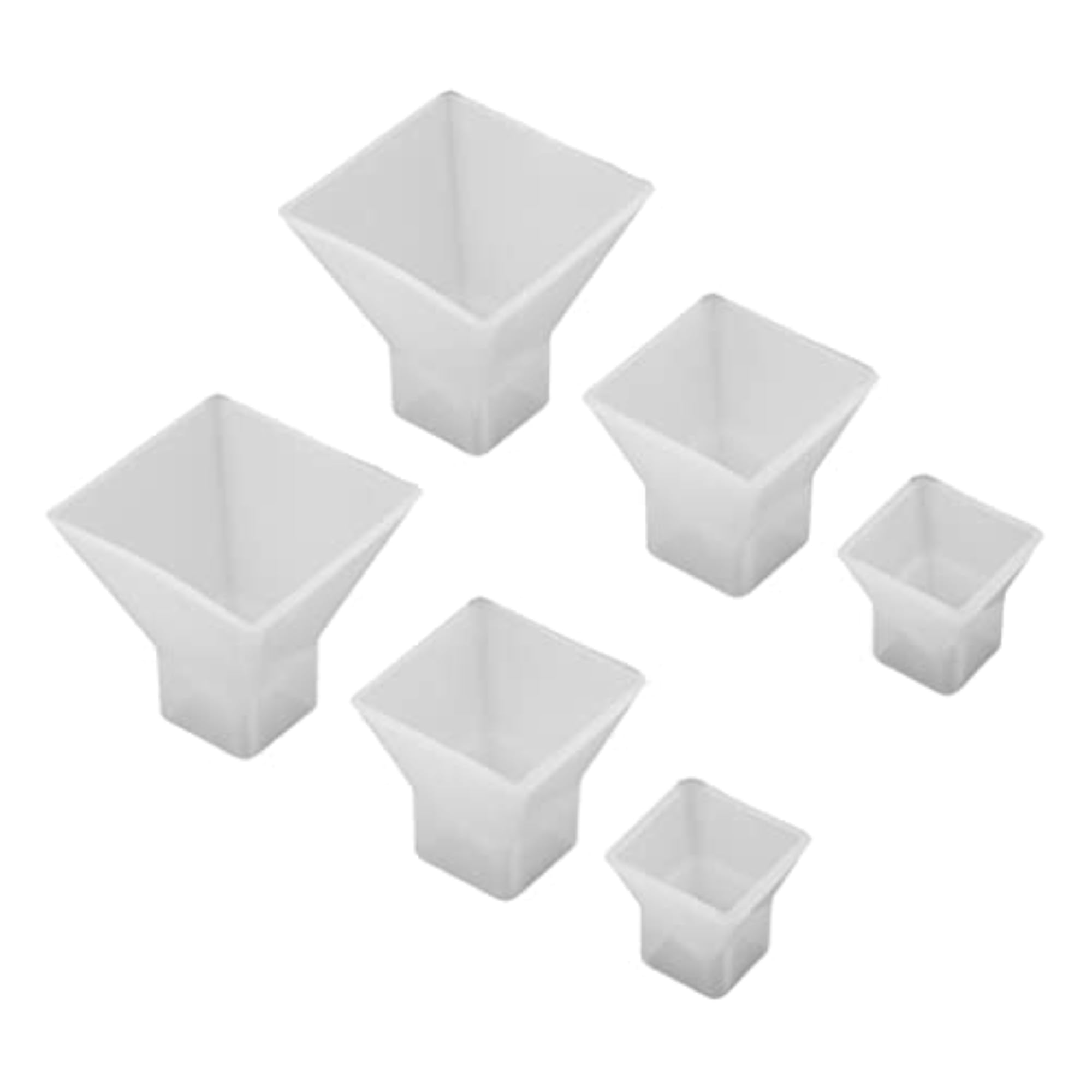 6pcs Pyramid Silicone Moulds for Resin Jewelry Making