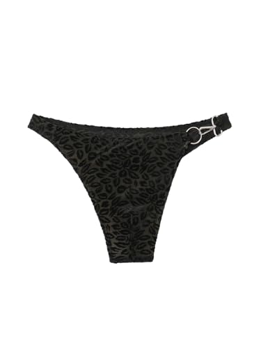 MakeMeChic Men's Graphic Print Swim Bottoms Ring Linked Summer Beach Brief Swimwear