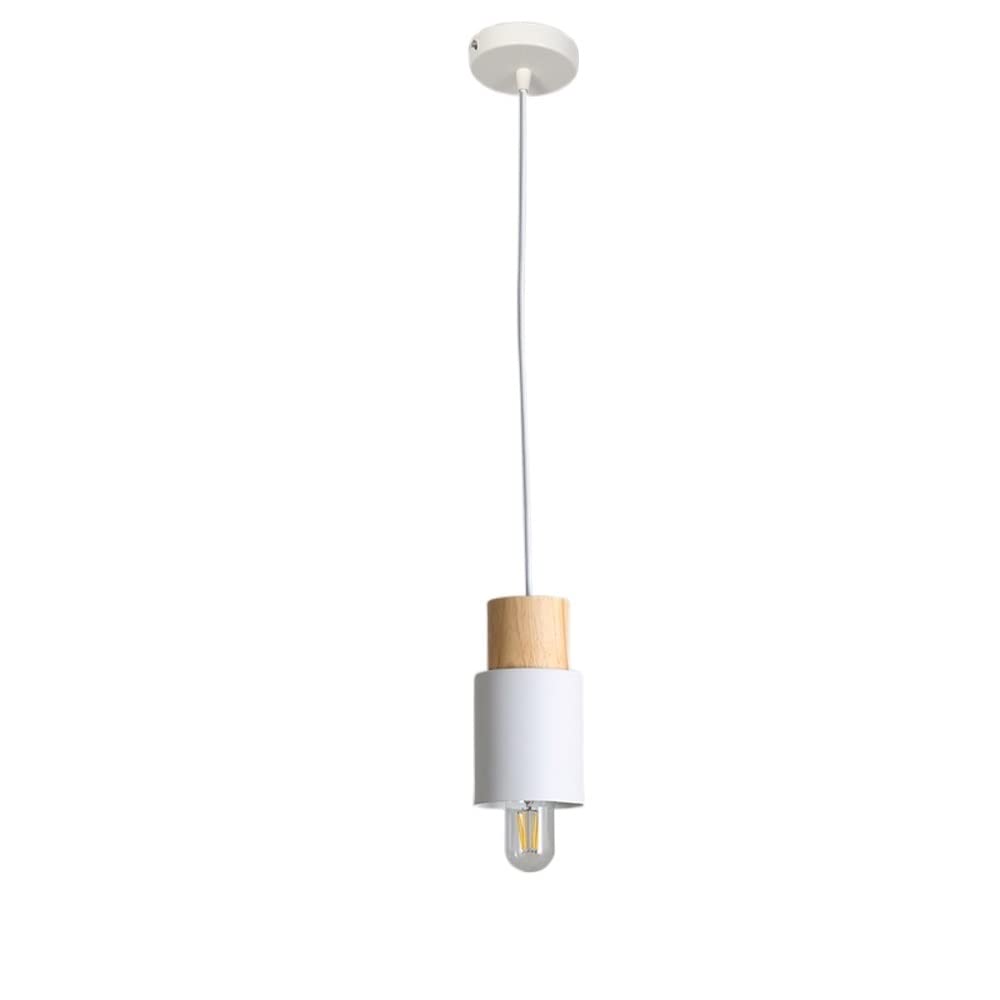 SXECAEPS Modern creative chandelier E27 Colorful Aluminum Pendant Light - Adjustable for Dining Room, Kitchen, and Study(White)