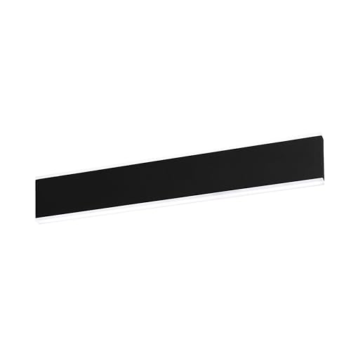 Fischer & Honsel Lámpara de pared, Muur, color negro arena, 50,50 cm, ancho: 8,00 cm, alcance de la pared: 5,00 cm, con interruptor, 1 x LED 13 W, 2700 K, 2000 lm, EEG: F, 30536