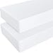 NTBAY 2 Pack Microfiber Fitted Crib Sheets, Cozy and Soft Solid Color Toddler Sheets, 28 x 52 Inches, White