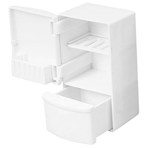 WOONEKY Frigorífico Miniatura para Casas de Muñecas Accesorio de Cocina Congelador Juguete de Reutilizable Detalle Realista para Infantiles
