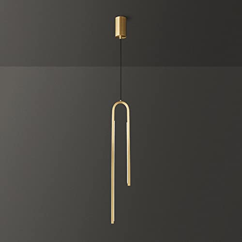 Chandelier LED géométrique or pour harmoniser l'éclairage du séjour