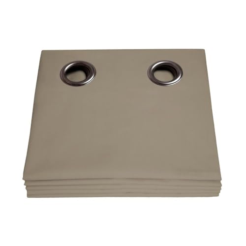 Moondream LumenControl™ Verdunkelungsvorhang | Licht+Sonnenschutz | 100% Lichtschutz | EU Herstellung | Ösen | Beige MC637 | 135B x 260H cm