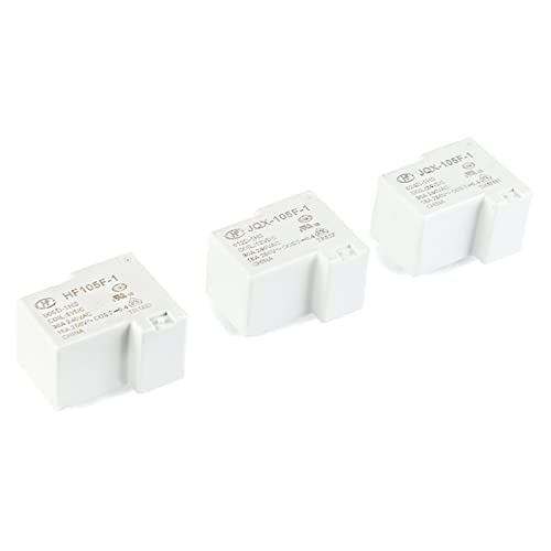 Relais 12V 24V 5V CC 30A HF105F-1 pour circuits imprimés en lot de 10 pièces