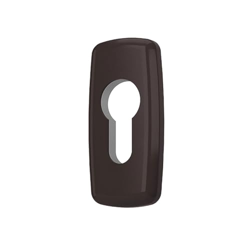 Premium Zylinder Schutzrosetten Rosetten Schließzylinder, Farbe:Braun RAL 8019, Form:Abgerundet
