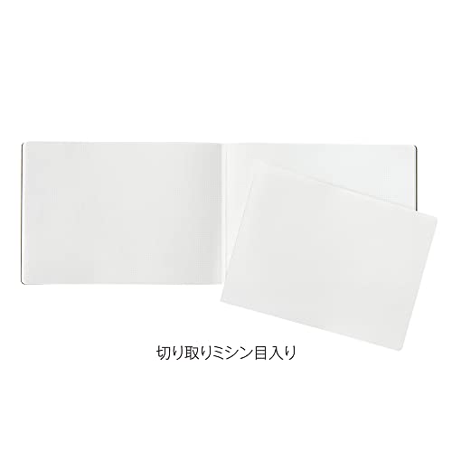 Carnet de notes A5W kleid 8915-05 à grille gris horizontal de 2 mm