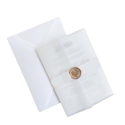 Ensemble de 50 invitations mariage vélin complètes avec enveloppe luxe pour annonce clé en main