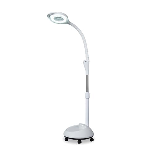 LED-Prüfungslampe mit 8-facher Vergrößerung, hocheinstellbares medizinisches Licht für Kliniken und Zahn, tragbare chirurgische schattenlose Lampe mit weicher Glare-Free-Beleuchtung und mobilem Stände