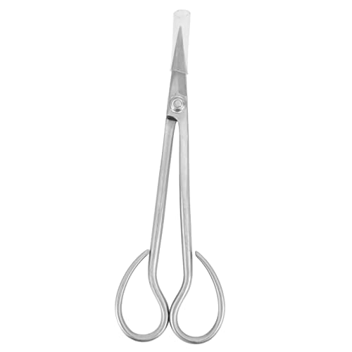 Restokki Bonsai Scissors Stainless Steel Leaf Sprout Shears with Long Handle for Garden Flower Vegetable