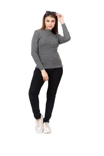 Image of TWENTY ME Winter Wear Casual Solid Acrylic Soft & Warm High Neck Skivvy for Women's