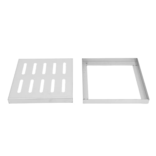Cabilock Couvercle de Drainage en Acier Inoxydable 12x12 Pouces, Résistant à L'usure la Corrosion, Maille Précise pour Égout et Garage Extérieur