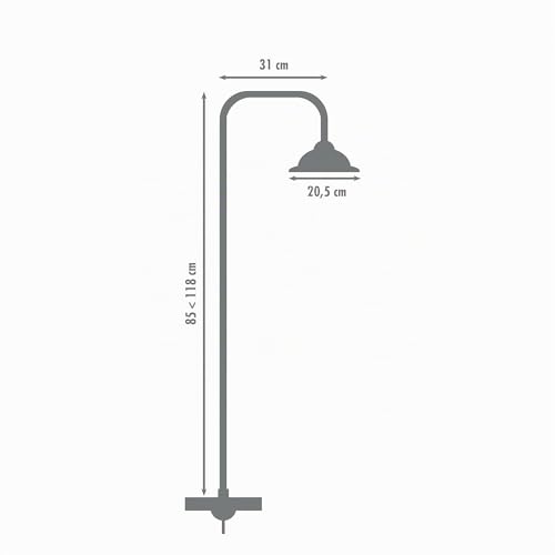Colonne de douche ajustable Byron pour éliminer le calcaire
