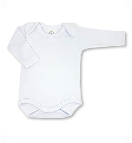 Kit Com 3 Bodies Manga Longa Para Bebê Menino Menina 100% Algodão (ROSA CHICLETE/ROSA PINK/BRANCO, P