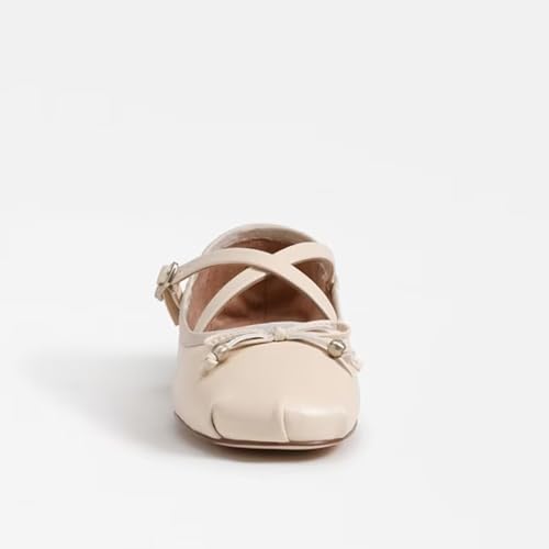 Suede Leather Ballet Flats Shoes for Women Cute Round Toe Slip On Mary Jane Flats Comfy Ballerina Flat Shoes Causal Daily Shoes with Strap4