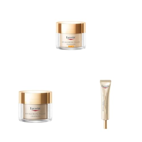 Eucerin Hyaluron-Filler Elasticity Pack Solucion Firmeza Completa Rostro y Ojos