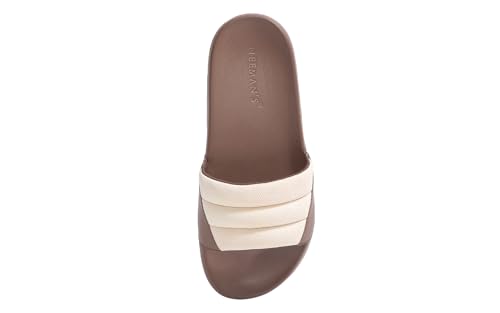 Image of Neeman's Squooshy Slides for Men | Cushioned & Comfortable Flip Flops for Men | Everyday Comfort, Flexible and Breathable | White /Red UK12