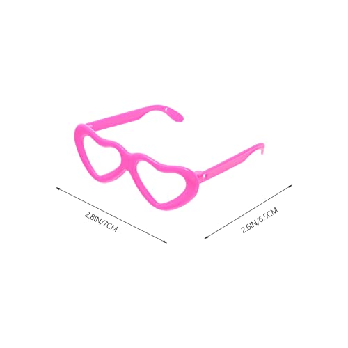 LUOZZY 20 peças de óculos de boneca em forma de coração óculos de sol para bonecas (rosa)