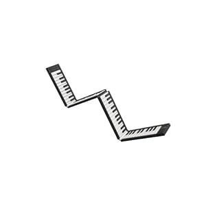 Carry-on 88 Key Black Portable Folding Digital Piano by Blackstar USB MIDI Controller with Rechargeable Battery